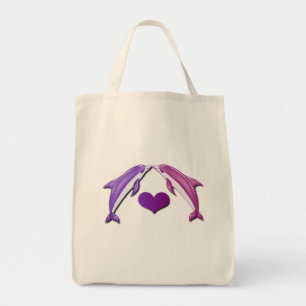 Tote Beijando a bolsa de compra dos golfinhos