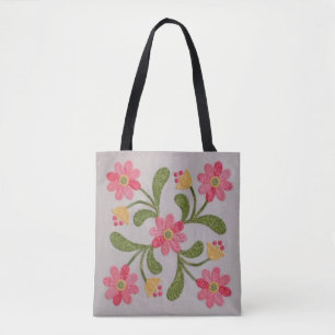 Tote Beleza florescente: Ariah Appliqued Floral Bolsa