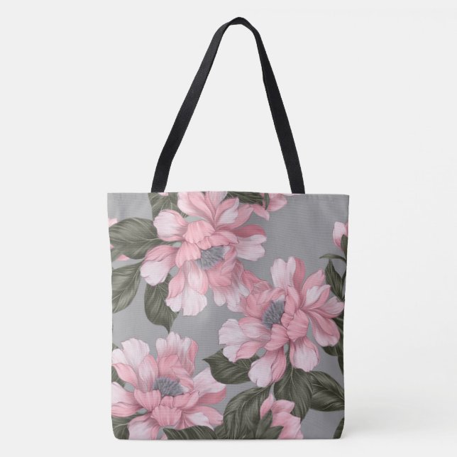 Tote Belo Bolsa de Moda Floral de Aquarela (Frente)