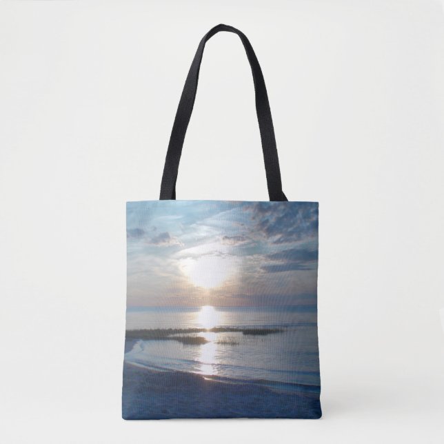 Tote Belo Oceano — Bolsa de praia de Fotografia Sunset (Frente)