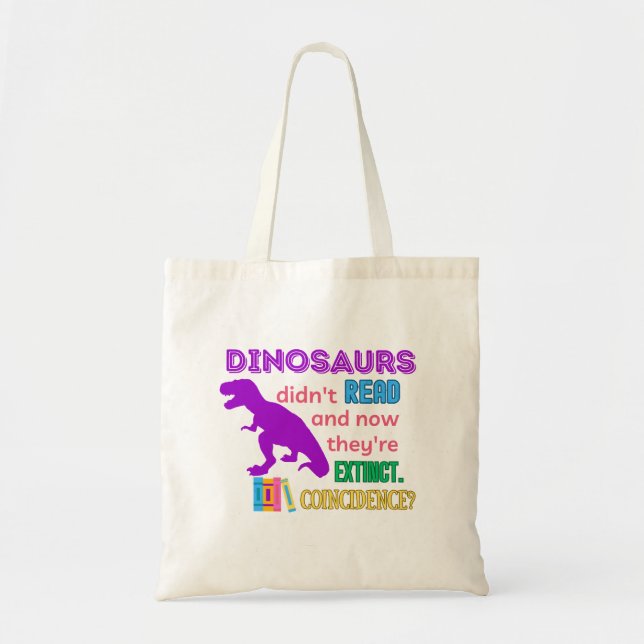 Tote Biblioteca de Bolsa do Dinossauro (Frente)