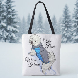 Tote Bichon Floco de Neve Coração Quente