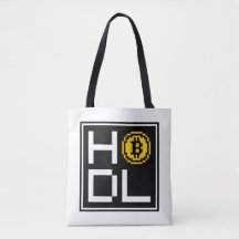 Bitcoin BTC 8-Bit Quadrado HODL | Bolsa de Compras