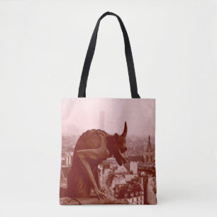 Tote Black & White Vintage Paris Photo Gargoyle Bolsa