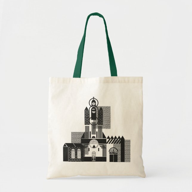 Tote Bloquear bolsa de design toto da igreja (Frente)