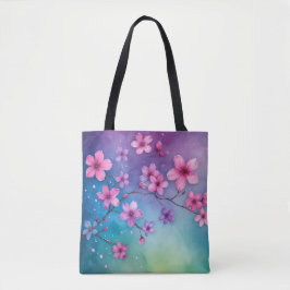 Tote Blossoming Sakura Rainbow Bolsa