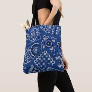 Tote Blue Bandanna Bolsa