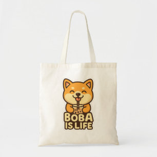 Tote Boba É Vida – Shiba e Bolsa de Bubble Tea