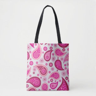 TOTE BOHO BOHEMIAN PINK PAISLEY BOLSA PURSE