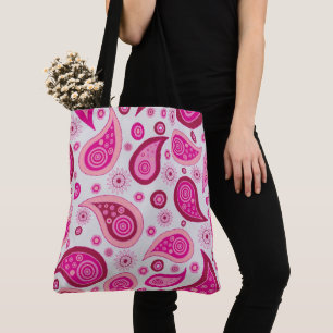 TOTE BOHO BOHEMIAN PINK PAISLEY BOLSA PURSE