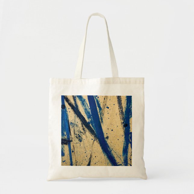 Tote Bolsa abstrato Azul de Orçamento (Frente)