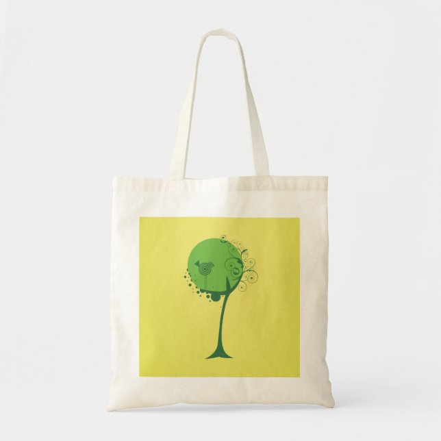 Tote Bolsa abstrato de Orçamento de Árvore (Frente)