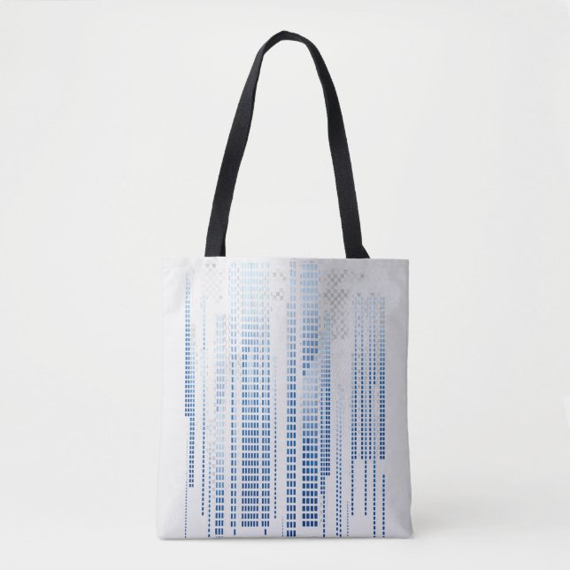 Tote Bolsa Azul Abstrata - Compras Geométricas Modernas (Frente)