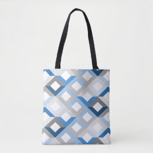 Tote bolsa azul de chevrons