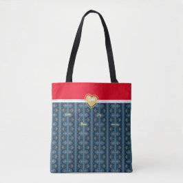 Tote Bolsa azul e vermelho pela poeta Adiela Akoo