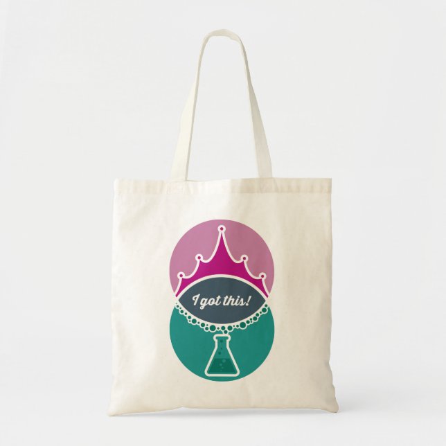 Tote Bolsa Básico da Science Princess (Muted) (Frente)