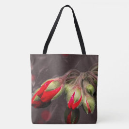 Tote Bolsa Bloom Vermelho E Escuro