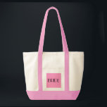Tote Bolsa Bride<br><div class="desc">Saco de Tote mostrado em Natural/Rosa com Bride text. com.</div>