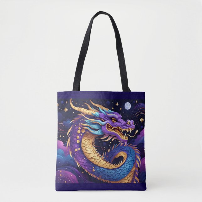 Tote bolsa celestial de dragão (Frente)