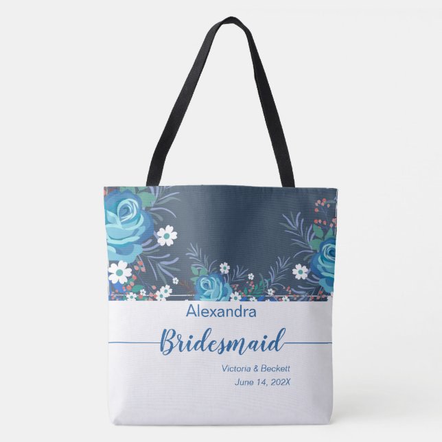 Tote Bolsa Chic Floral Monogramada (Frente)