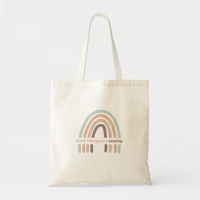 Tote Bolsa "coisas boas estão a caminho" (Frente)