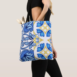Tote Bolsa com azulejos portugueses