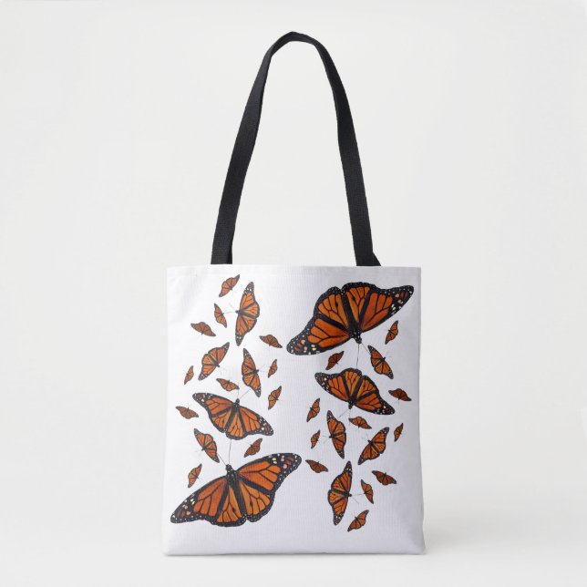 Tote Bolsa com Estampa da Borboleta Monarca (Frente)