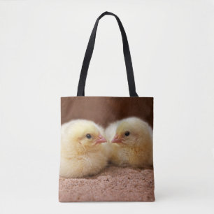 Tote Bolsa com Estampa de Franguinhas por Todos os Lado