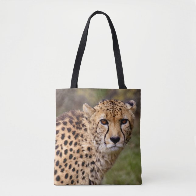 Tote Bolsa com Estampa Total de Guepardo (Frente)