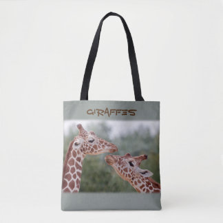 Tote Bolsa com Girafas Apaixonadas Estampadas