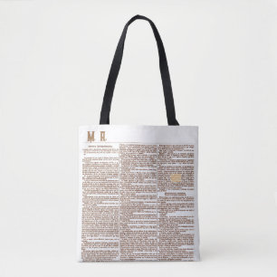 Tote Bolsa con Monograma e Folha de Jornais Espanhola A