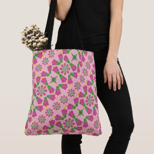 Tote Bolsa cor-de-rosa com ventilador de células retror
