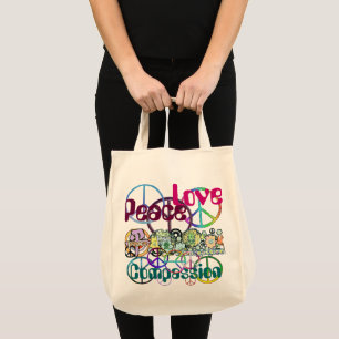 Tote Bolsa da Compaixão pelo Amor pela Paz