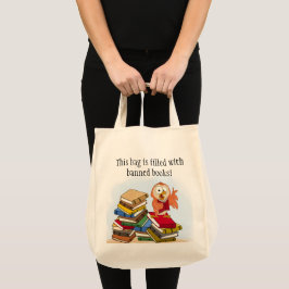 Tote Bolsa da Coruja de Livros Banida