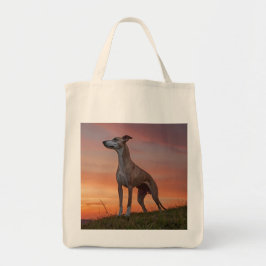 Tote Bolsa da Grocería Elegante Whippet