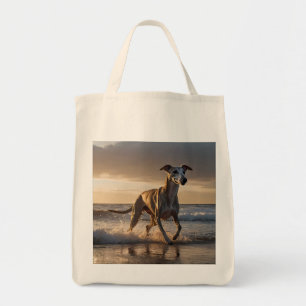 Tote Bolsa da Grocería Elegante Whippet