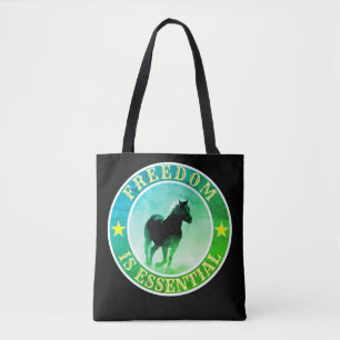 Tote Bolsa da Liberdade (cavalo, preto)