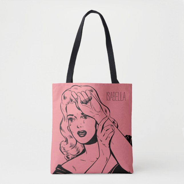 Tote Bolsa da Mulher Choradora Retro (Frente)