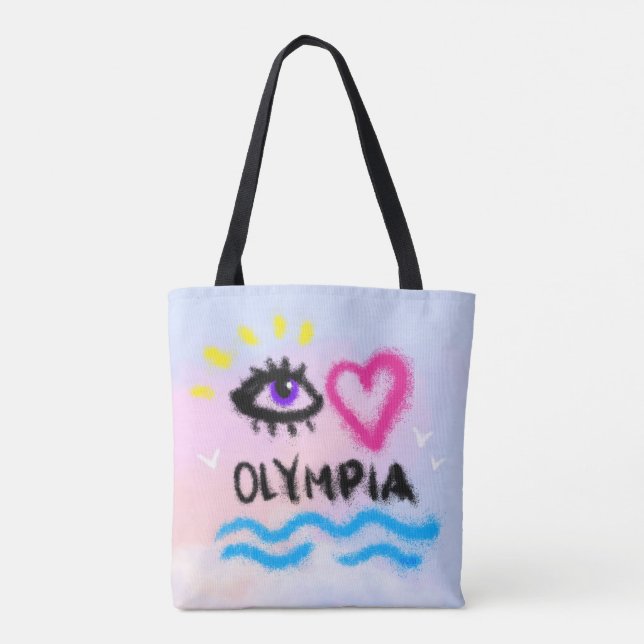Tote Bolsa da Olimpíada do Coração Ocular (Verso)