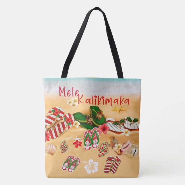 Tote Bolsa da Praia de Natal do Havaí (Frente)