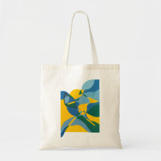 Tote Bolsa de Abstrato de Fluxo Azul - Saco Artístico M