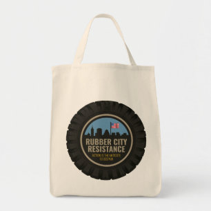 Tote Bolsa de algodão com o logotipo de resistência da