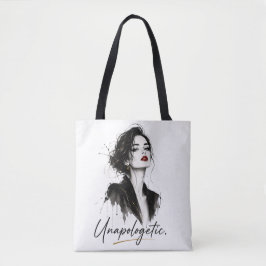Tote Bolsa de algodão Unapologetic. Minimalist Statemen