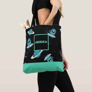 Tote Bolsa de ALIENÍGENA de de OVNI impressa por sobrep
