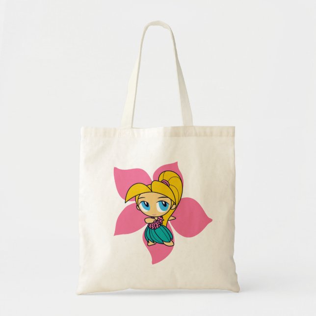 Tote bolsa de "Aloha Honey" em Natl/ Rosa (Frente)