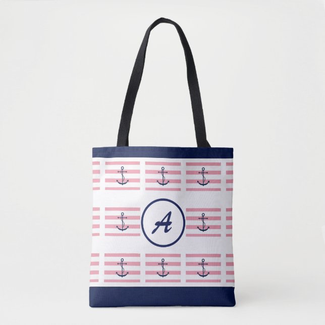 Tote Bolsa de ancoragem azul (Frente)