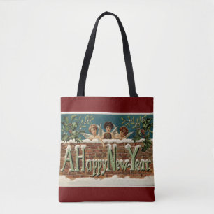 Tote bolsa de Ângulos do feliz ano novo