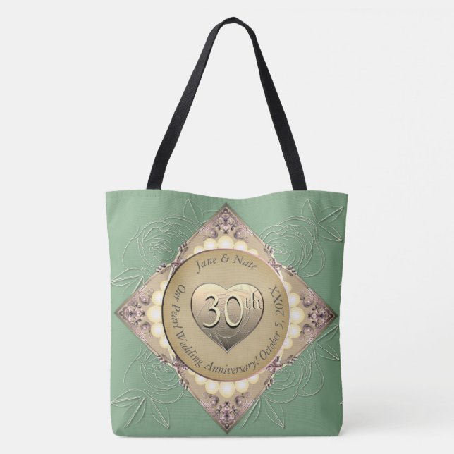 Tote Bolsa de Aniversário de 30/12 (Verso)