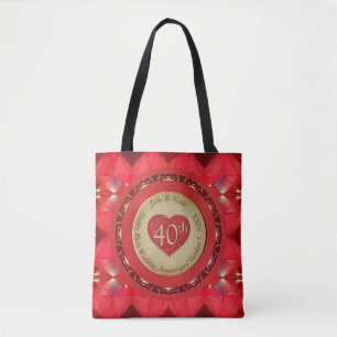 Tote bolsa de aniversário de 40/15 Ruby