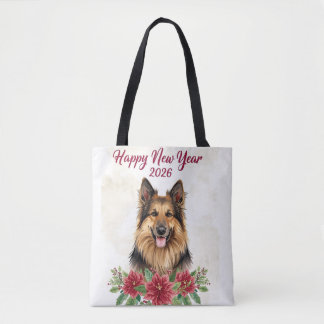Tote Bolsa de Ano Novo 2026 para Amantes de Cães